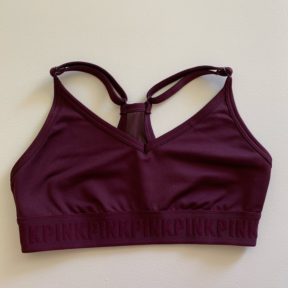 Pink Burgundy Sports Bra: XS